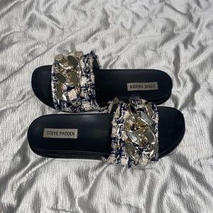 Gold chain flats, Steve Madden